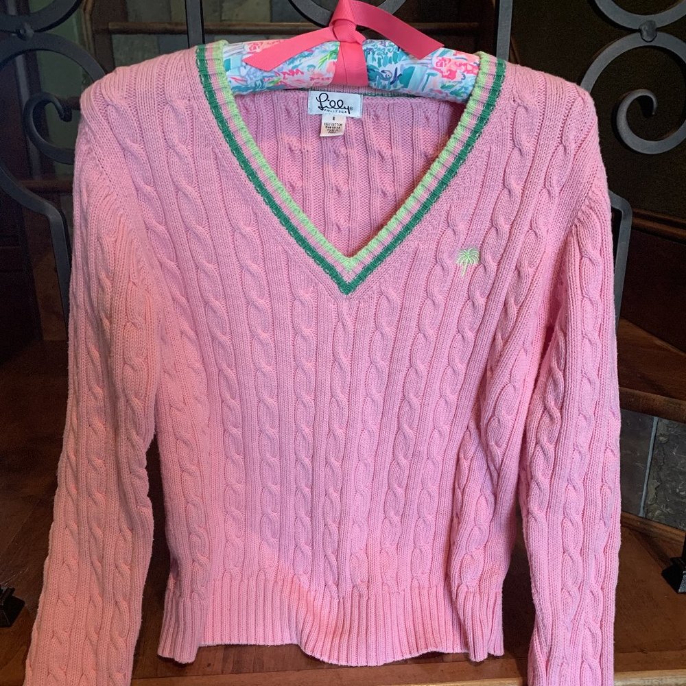 Lilly Pulitzer cable knit sweater
